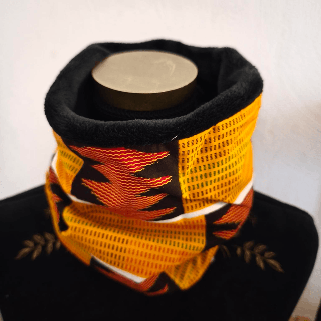 Snood orange noir 