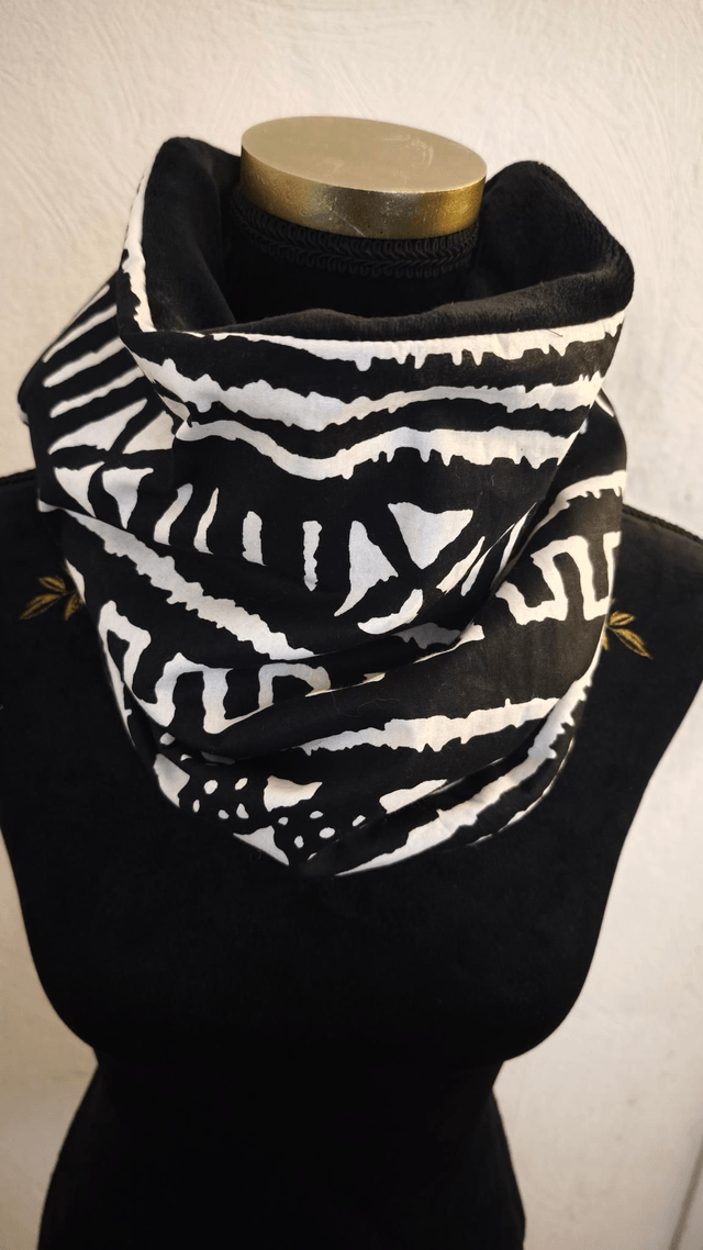 Snood bogolan noir 